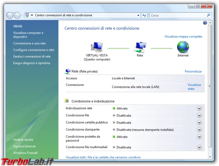 Immagine 32 Centro connessioni di rete e condivisio Immagine 32 Centro connessioni di rete e condivisio