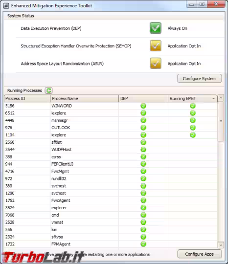 Immagine 2 EMET Enhanced Mitigation Experience Toolkit