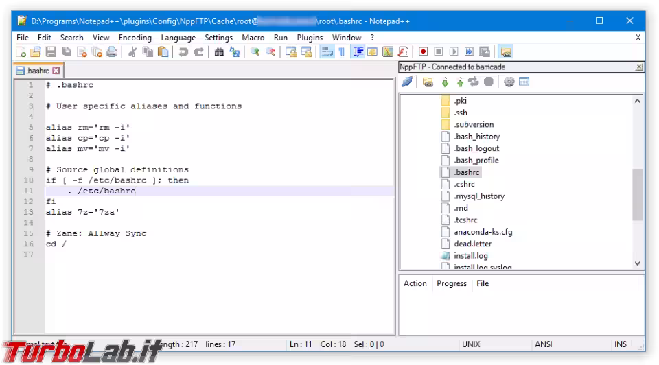 Immagine 4 notepad++ root ssh