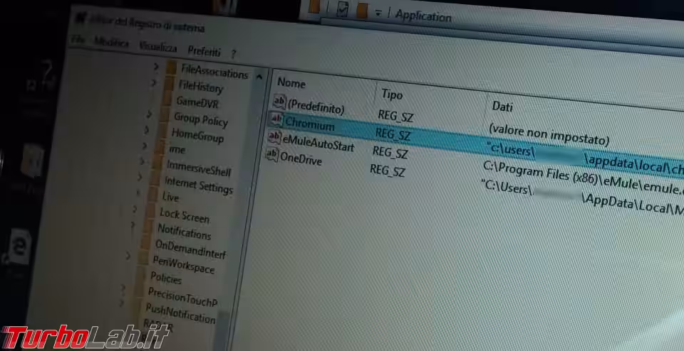 Immagine 3 regedit run chromium