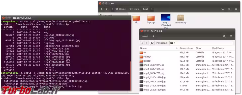 Immagine 7 unzip selezione file Immagine 7 unzip selezione file