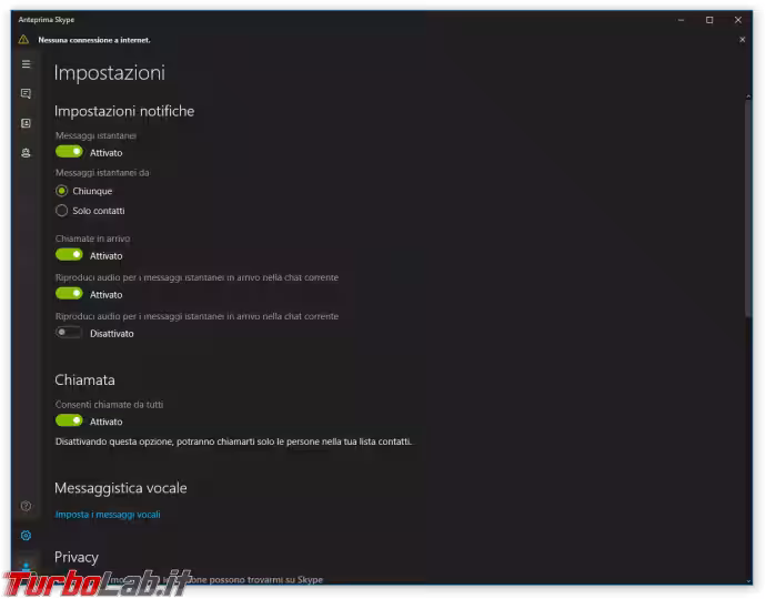 Immagine 25 windows 1607 skype uwp impostazio