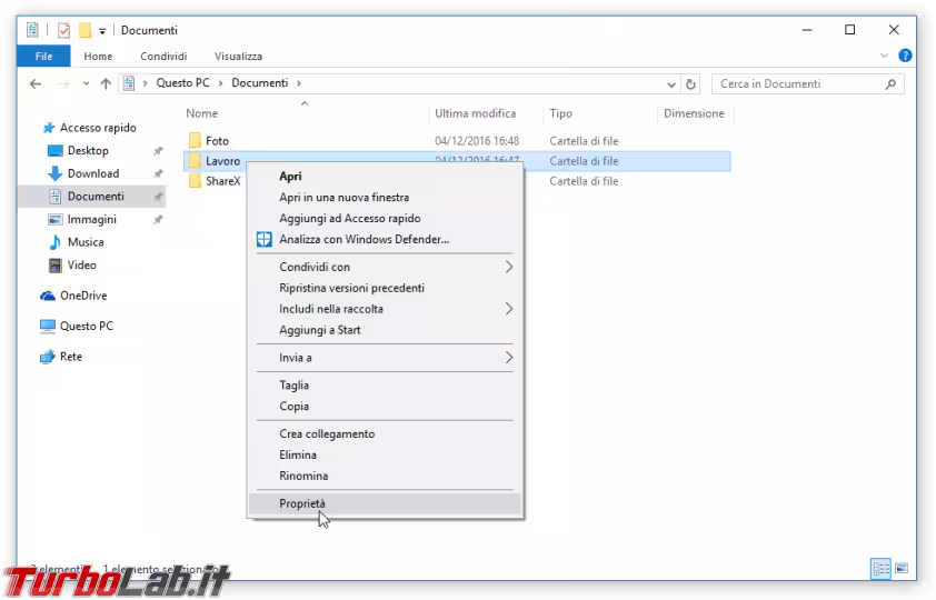 Immagine 4 windows explorer esplora file proprietà cartell