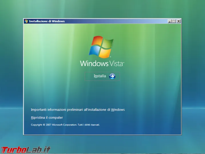 Immagine 7 windows vista setup 01 welcom Immagine 7 windows vista setup 01 welcom