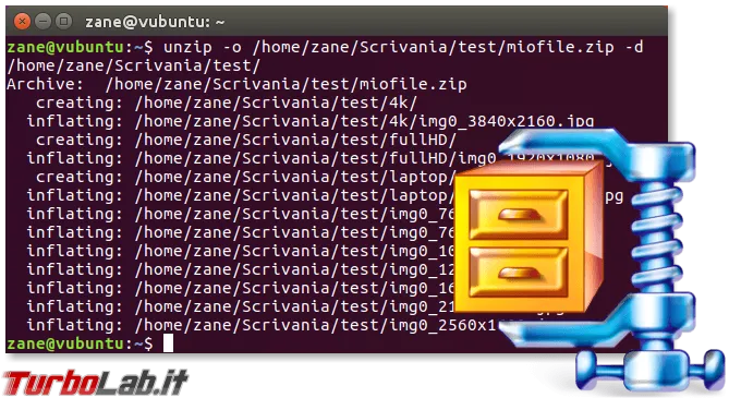 Immagine 1 zip unzip linux spotlight