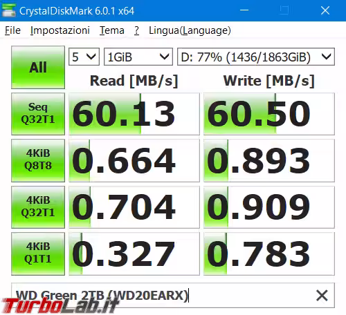 Immagine 5 benchmark crystaldiskmark hard disk