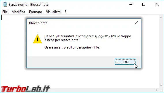 Immagine 1 il file è troppo esteso per blocco not Immagine 1 il file è troppo esteso per blocco not