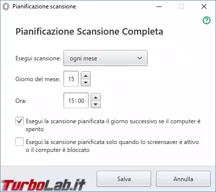 Immagine 6 Scansione completa pianificata Immagine 6 Scansione completa pianificata