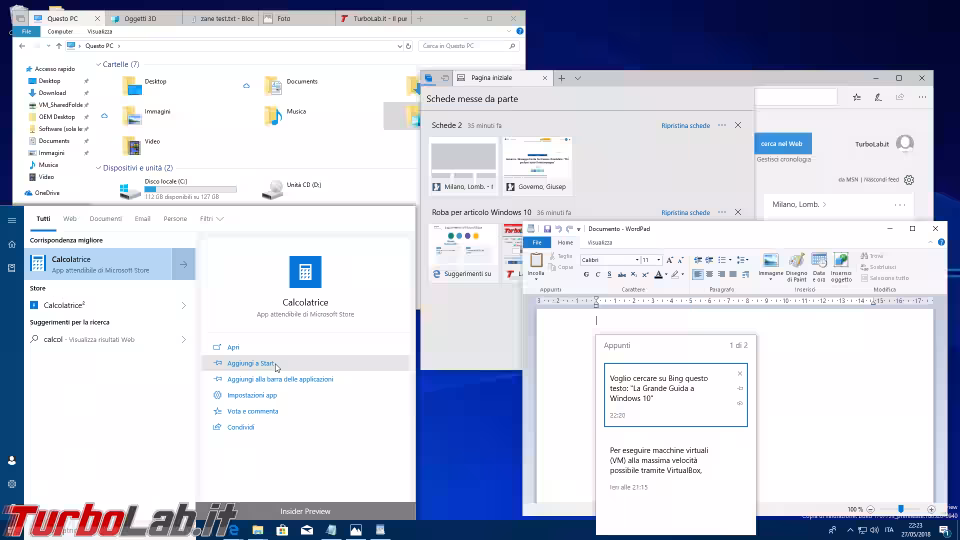 Immagine 1 windows 10 1809 deskto