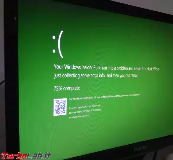 Immagine 6 windows 10 bsod green crash