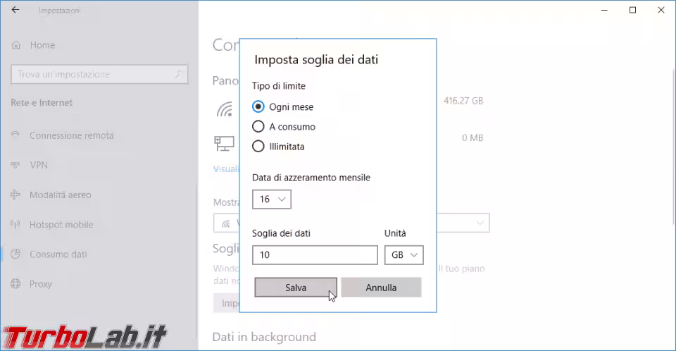 Immagine 22 windows 10 imposta soglia dat