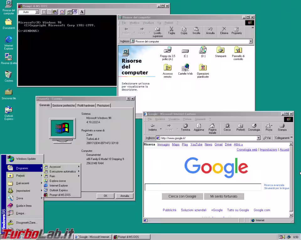 Immagine 6 windows 98 desktop Immagine 6 windows 98 desktop