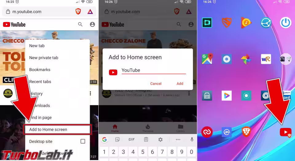 Immagine 5 android chrome brave aggiungi home Immagine 5 android chrome brave aggiungi home