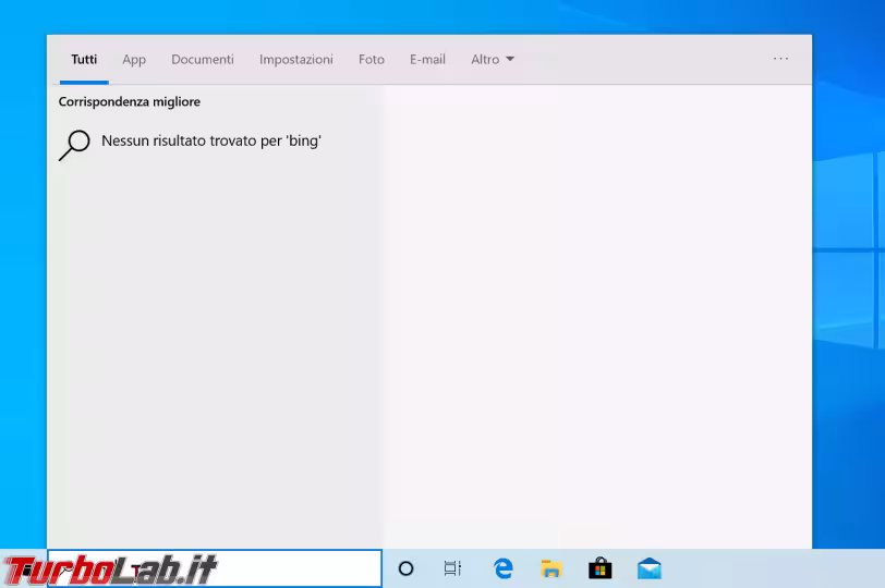Immagine 7 disattivare risultati web windows 10