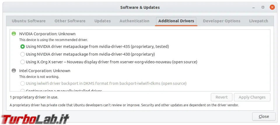 Immagine 14 driver nvidia ubuntu attivato Immagine 14 driver nvidia ubuntu attivato