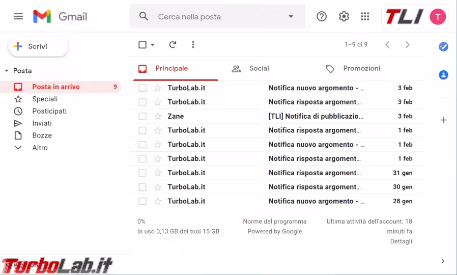 Immagine 7 gmail screen stock