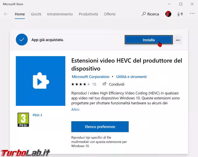 Immagine 5 Microsoft store codec hevc h.265