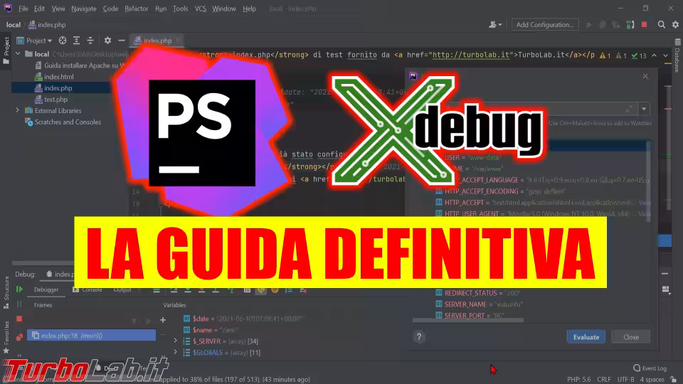 Immagine 1 phpstorm + xdebu