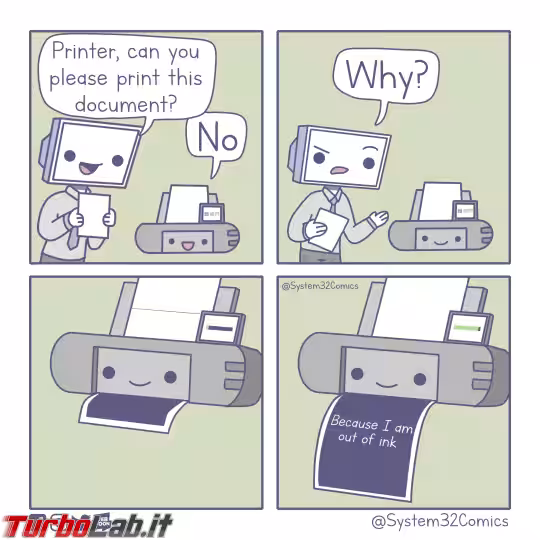 Immagine 137 printer out of ink