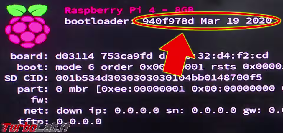 Immagine 2 raspberry pi eeprom bootloader version
