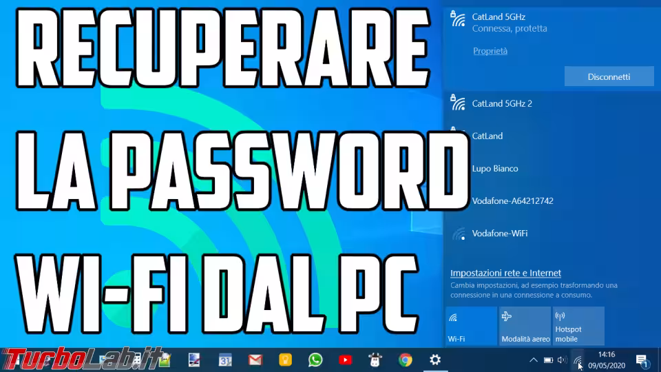Immagine 1 recuperare la password wi-fi dal pc spotlight
