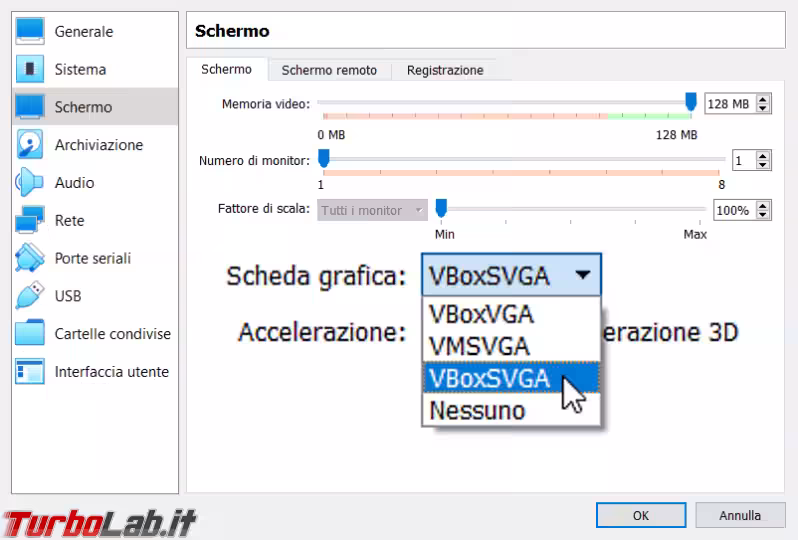 Immagine 6 selezione vgpu virtualbox