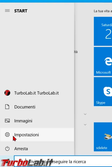 Immagine 2 start impostazio