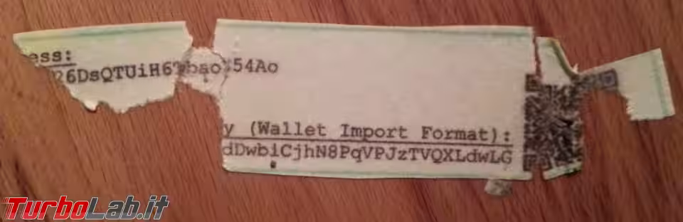 Immagine 3 Water-damaged-paper-wallet-privkey