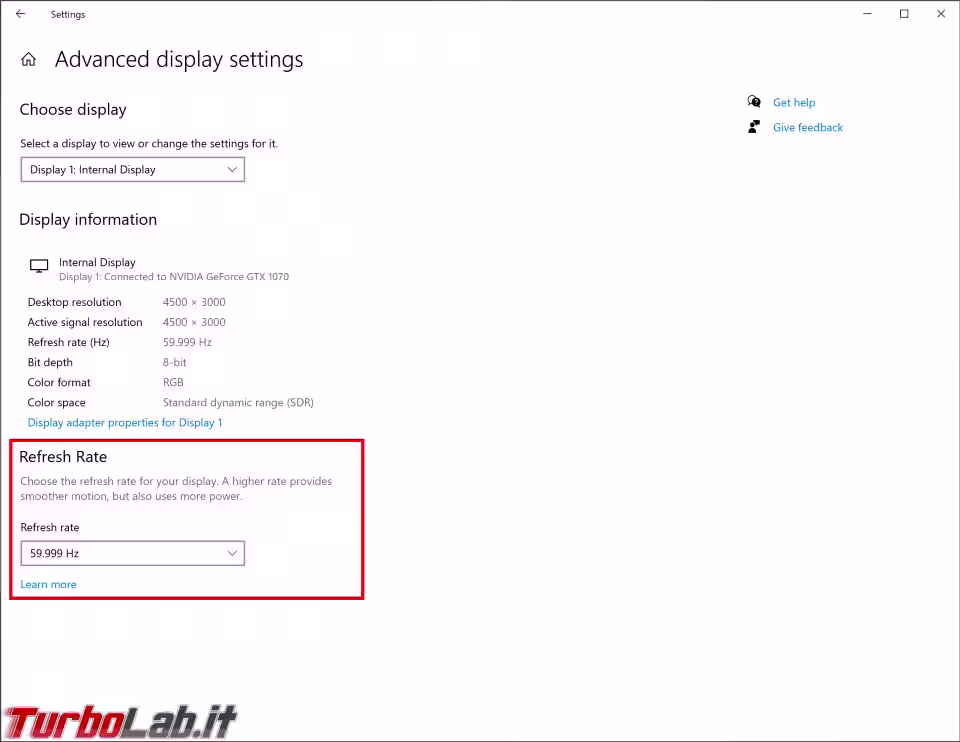 Immagine 18 windows 10 refresh rate Immagine 18 windows 10 refresh rate