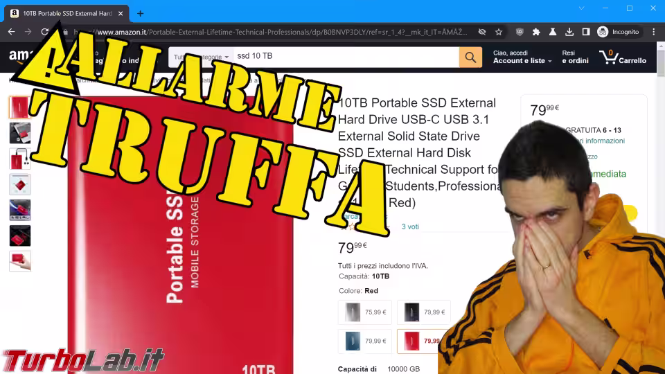 Immagine 1 allarme truffa ssd amazon 10 tb Immagine 1 allarme truffa ssd amazon 10 tb