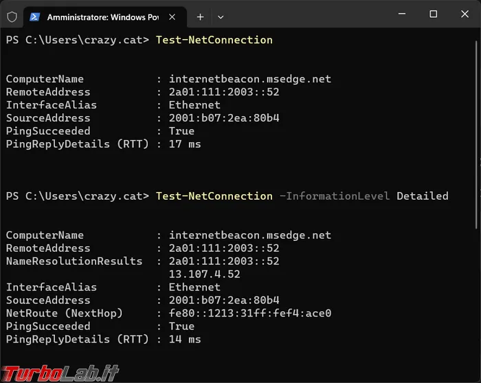 Come testare la connessione di rete da PowerShell (aggiornato: agosto 2026)
