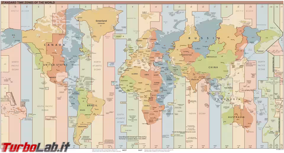 Immagine 15 time zones fusi orari utc