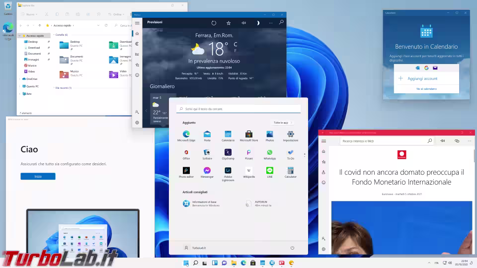 Immagine 19 windows 11 desktop con finestre
