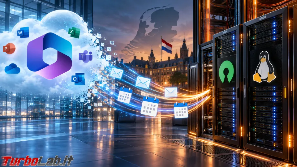Il fisco olandese cancella il maxi-abbonamento a Microsoft 365: posta e calendario tornano su server interni e software open source (aggiornato: 14 ottobre 2026, ore 07:20)