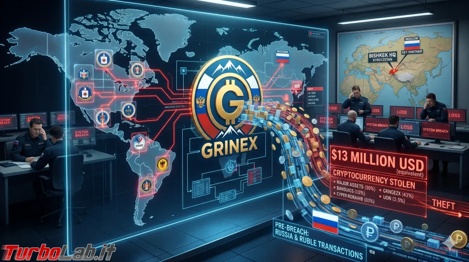 Furto cripto all'exchange "Grinex": bottino da 13 milioni di dollari, accuse alle intelligence occidentali (aggiornato: 19 aprile 2026, ore 15:22)