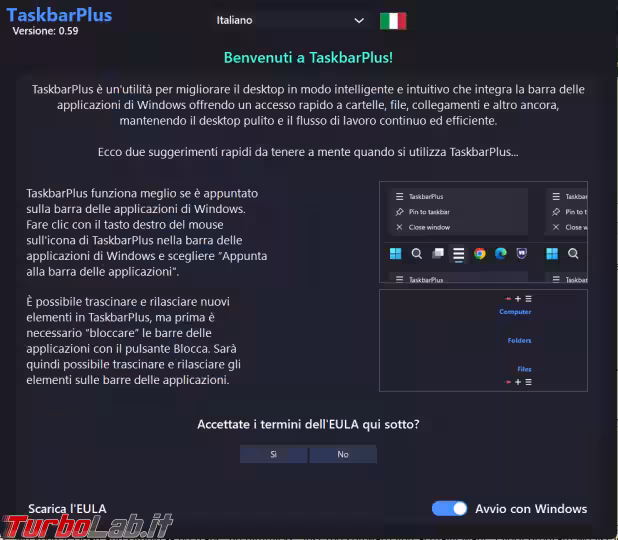 TaskbarPlus, la super barra delle applicazioni (aggiornato: gennaio 2026)