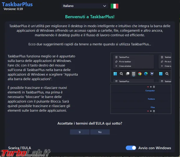 TaskbarPlus, la super barra delle applicazioni (aggiornato: gennaio 2026)
