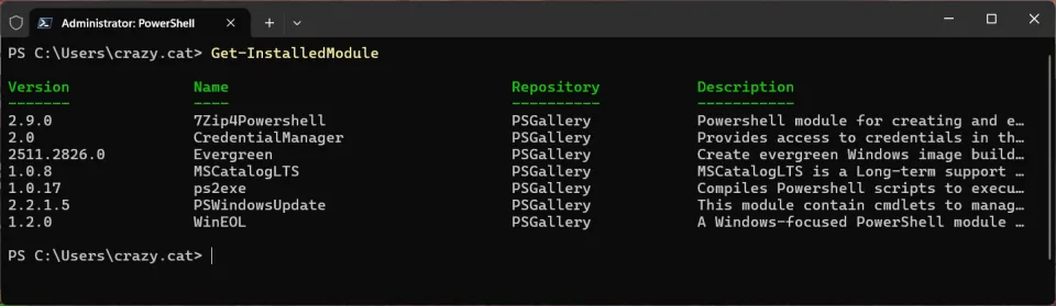 Come ottenere la lista dei moduli di PowerShell e rimuovere quelli inutili (aggiornato: febbraio 2026)
