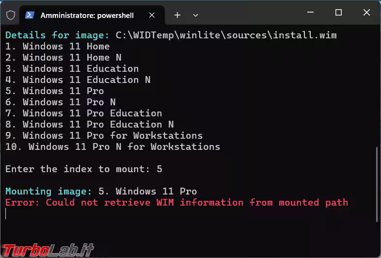 Come eliminare l'errore Could not retrieve WIM information from mounted path (aggiornato: febbraio 2026)