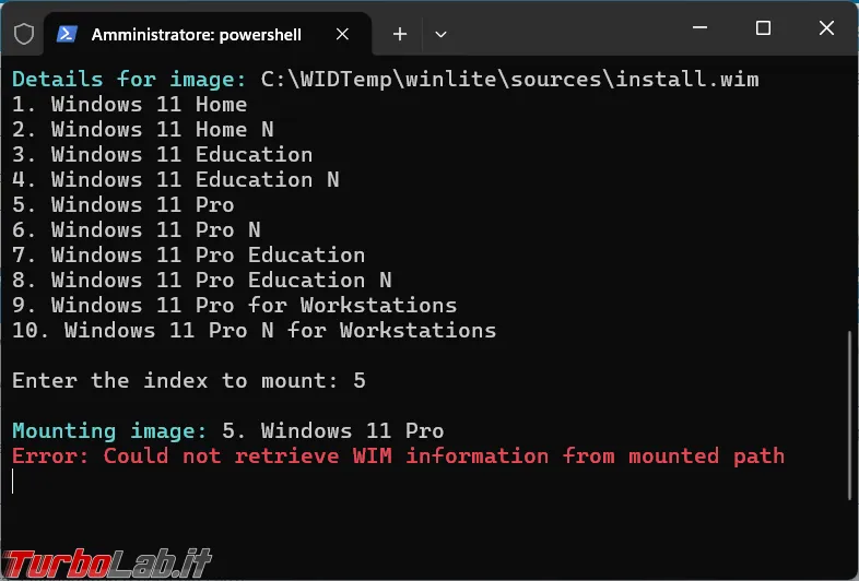 Come eliminare l'errore Could not retrieve WIM information from mounted path (aggiornato: febbraio 2026)