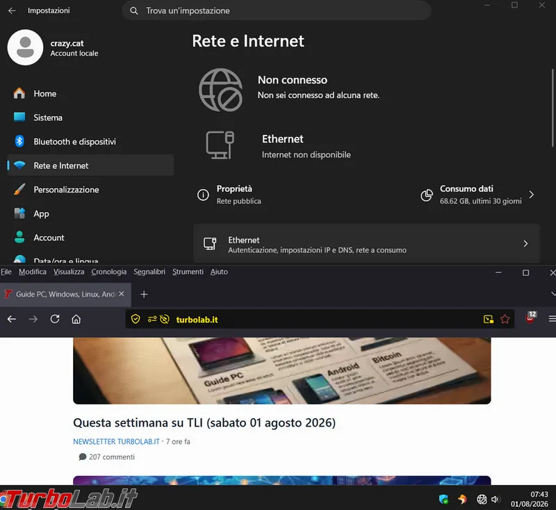 Perché il computer dice che non ho connessione Internet ma questa è presente e funziona? (aggiornato: agosto 2026)