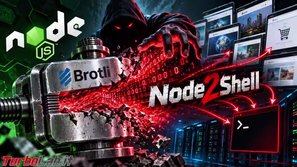 Allarme rosso per Node.js: falla critica consente l'hack immediato di qualsiasi sito (Node2Shell) (aggiornato: 23 ottobre 2026, ore 20:04)