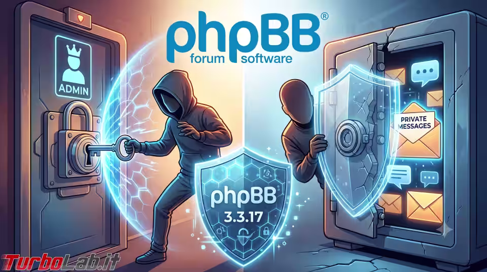 phpBB 3.3.17 corregge due falle critiche: una consentiva a chiunque di eseguire login come amministratore, leggere i messaggi privati degli altri (aggiornato: 13 giugno 2026, ore 07:23)