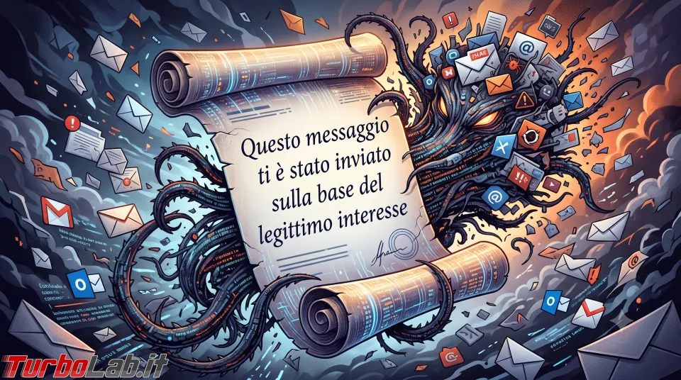 Email di spam: la frase "Questo messaggio ti è stato inviato sulla base del legittimo interesse" non ha alcun valore (rimane comunque spam) (aggiornato: luglio 2026)