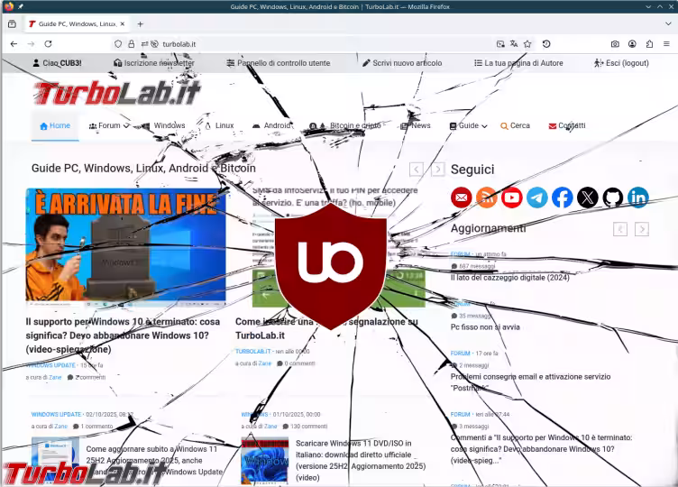 Quando l'adblock rompe... i siti! (aggiornato: ottobre 2025)
