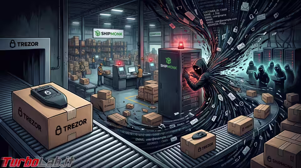 Trezor, violazione dati tramite il corriere ShipMonk: rischio phishing per 13.689 clienti (aggiornato: 14 agosto 2026, ore 10:37)