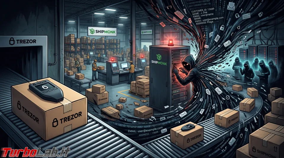 Trezor, violazione dati tramite il corriere ShipMonk: rischio phishing per 13.689 clienti (aggiornato: 14 agosto 2026, ore 10:37)