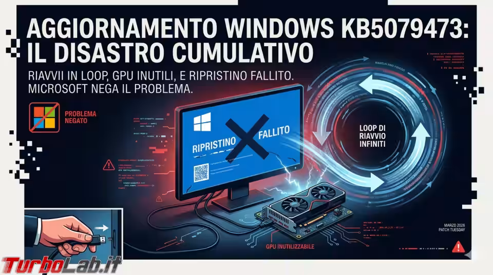Aggiornamento per Windows 11 KB5079473: riavvii in loop e GPU inutilizzabili, ma Microsoft nega il problema (aggiornato: 2 aprile 2026, ore 08:54)