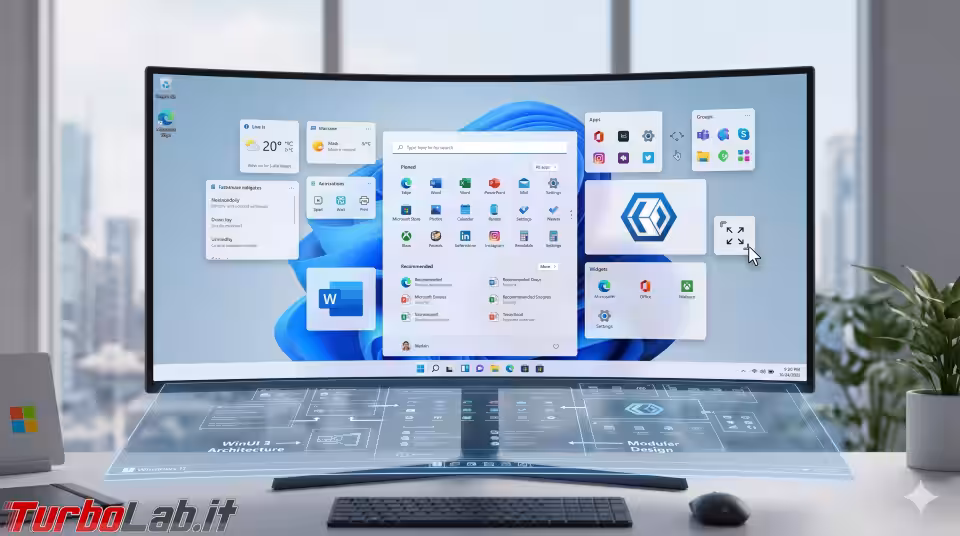 Immagine 1 windows 11 modern desktop start menu (concept)