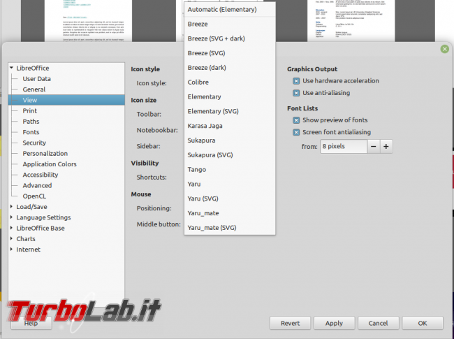 Arricchiamo stile suite LibreOffice ambiente Linux Mint
